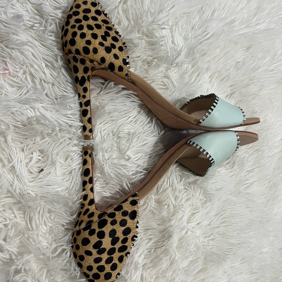 Loeffler Randall Leopard Print Pony Hair D’Orsay Heels - Size 9.5 - Picture 8 of 8